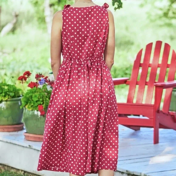 NWT April Cornell Molly Dot Dress Red Cream Size XXL / 1X - Picture 3 of 15